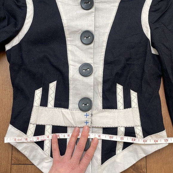 3.1 Phillip Lim Black and White Structured Blazer Jacket Size 2 buttons fitted - Picture 16 of 16